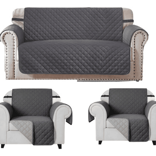 Juego Cubre Sofa Impermeable 2+1+1 4