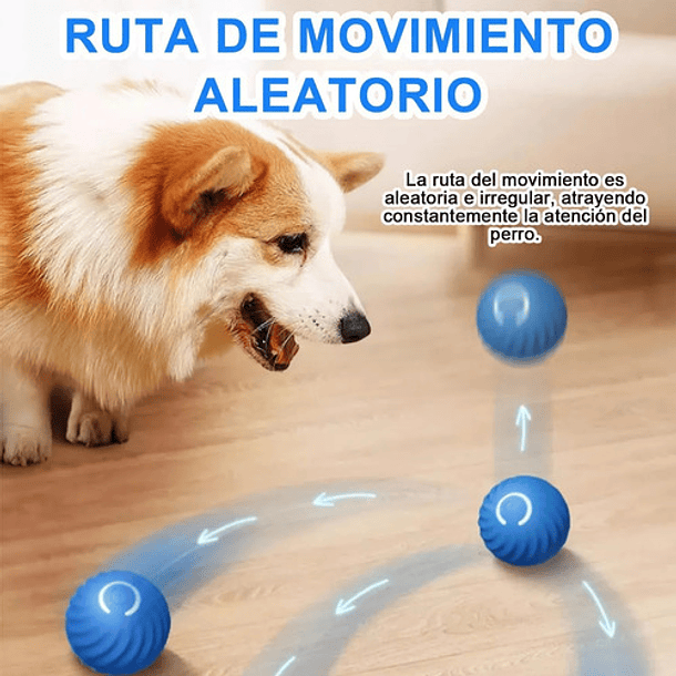 Juguete Interactivo Para Perros Gatos Usb Pelota Giratorio 7