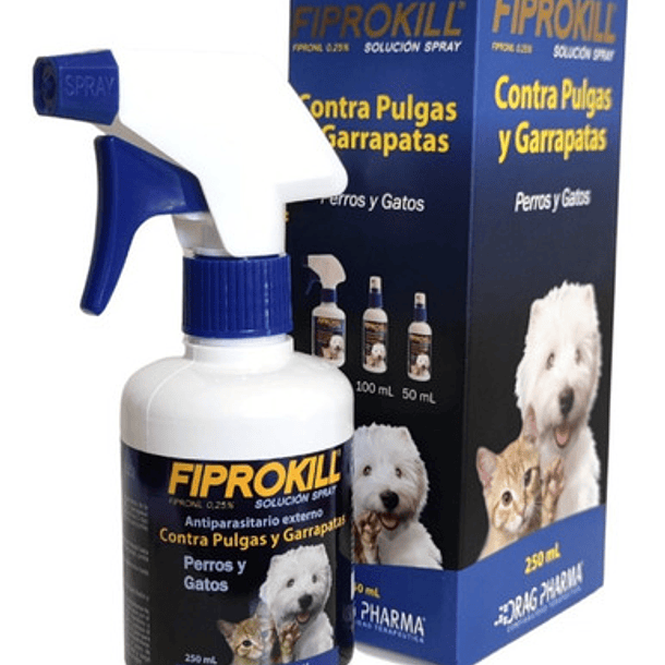 Fiprokill Spray 250ml Perro Gato-antiparasitario Externo 5