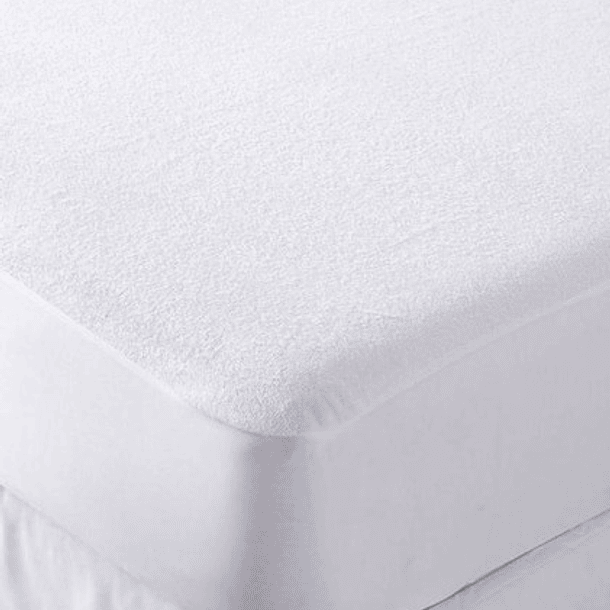 Cubrecolchon Impermeable 2 Plazas Color Blanco 3