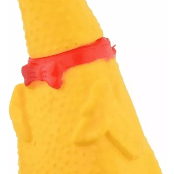 Pollo Sonoro De Goma Gritón Juguete Para Mascota 37 Cm 4