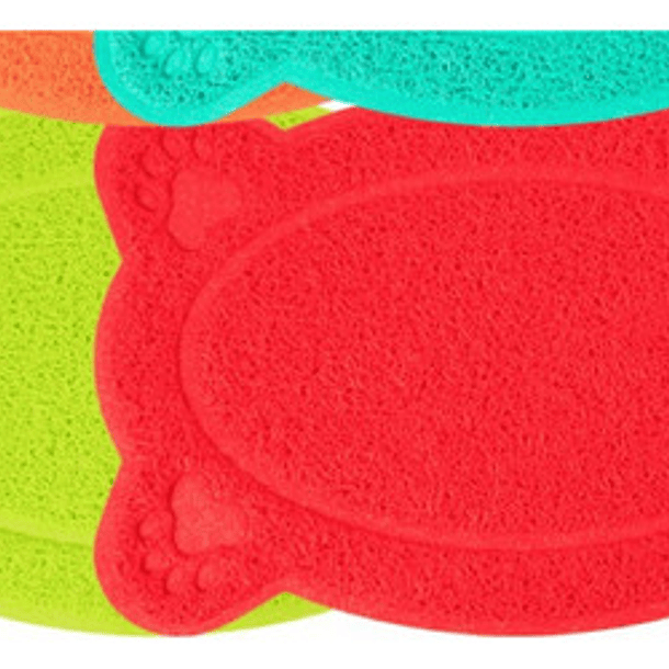 Alfombra Atrapa Arena Para Gatos, Salida Arenero Mascotas Color Verde 5