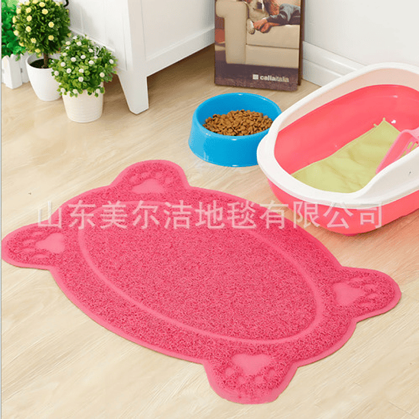 Alfombra Atrapa Arena Para Gatos, Salida Arenero Mascotas Color Verde 10