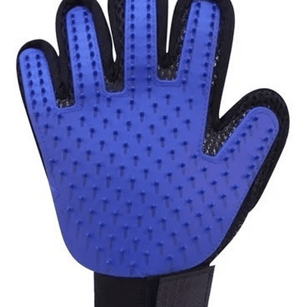 Guante Saca Pelos Quita Pelo Pelusa De Mascotas Perros Gatos Color Azul 4