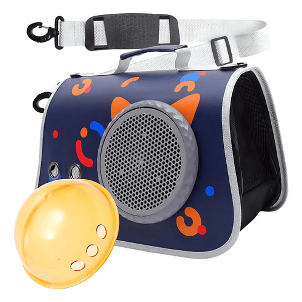 Canil Mochila Gato Azul Bolso Transportador Perro Caja Mascotas Cosas De Gatos Roro 4