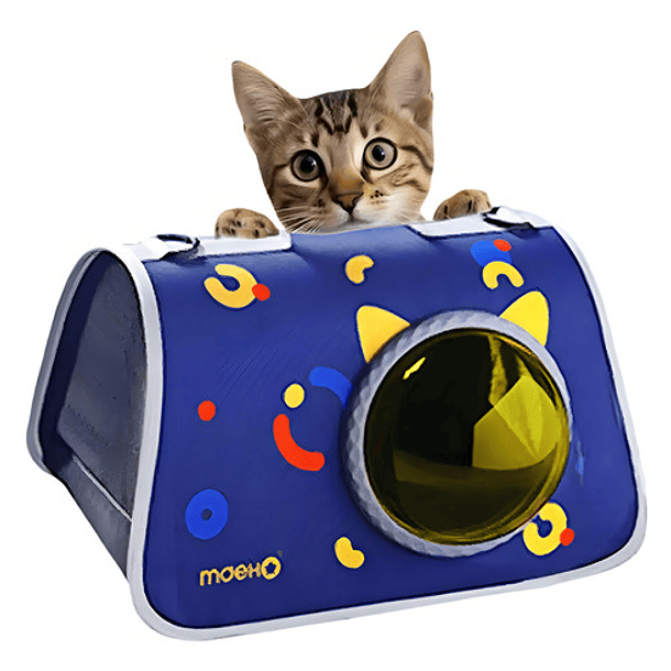 Canil Mochila Gato Azul Bolso Transportador Perro Caja Mascotas Cosas De Gatos Roro 7