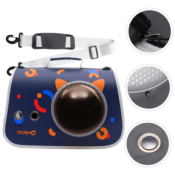 Canil Mochila Gato Azul Bolso Transportador Perro Caja Mascotas Cosas De Gatos Roro 9