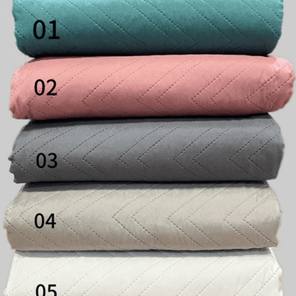Cubrecama Quilt De Verano 2 Plazas Lisos Color Palo Rosa 2