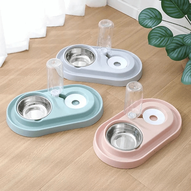 Cuenco Doble Acero Inoxidable Para Alimentos De Mascotas 3