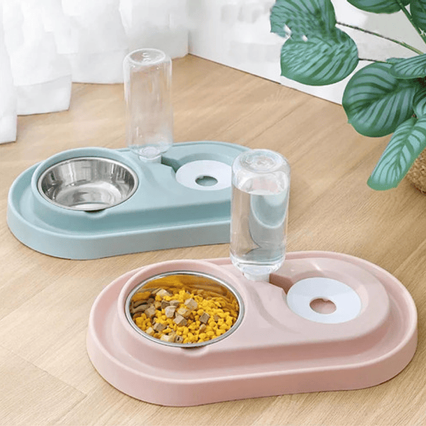 Cuenco Doble Acero Inoxidable Para Alimentos De Mascotas 5