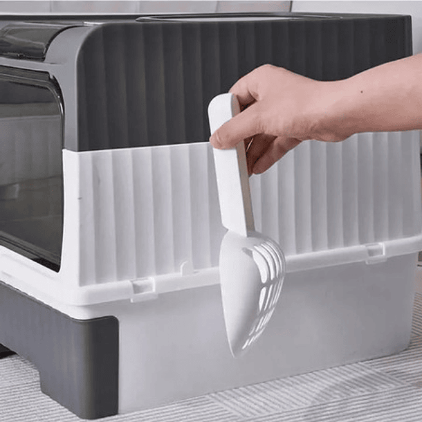 Arenero Para Gatos Cerrado Con Pala Puerta Filtro Sanitario 5