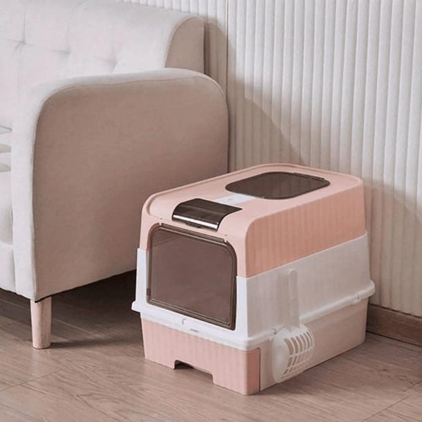 Arenero Para Gatos Cerrado Con Pala Puerta Filtro Sanitario 9