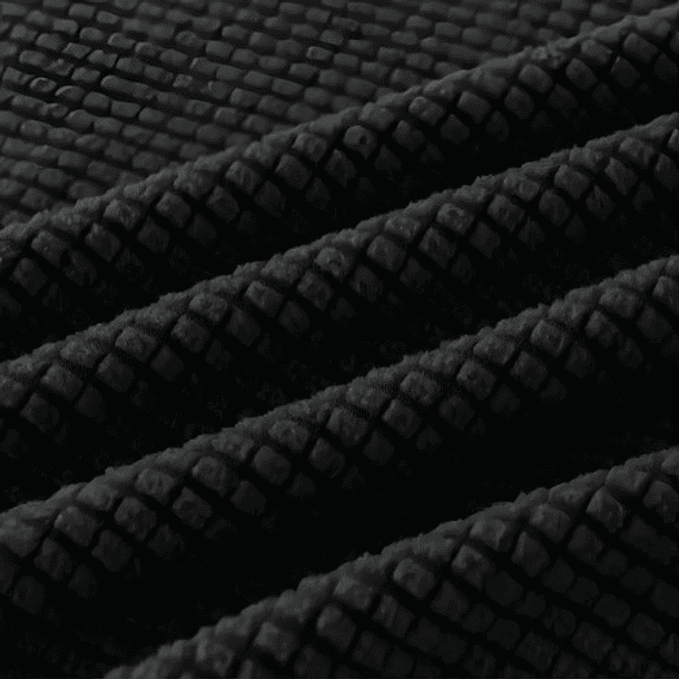 Funda Cubre Sofá Protectora Premium Cuadrille 4 Cuerpos Negro 2