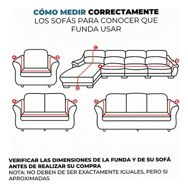 Funda Cubre Sofá Protectora Premium Cuadrille 4 Cuerpos Negro 3
