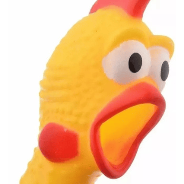 Pollo Sonoro De Goma Gritón Juguete Para Mascota 30cm 3