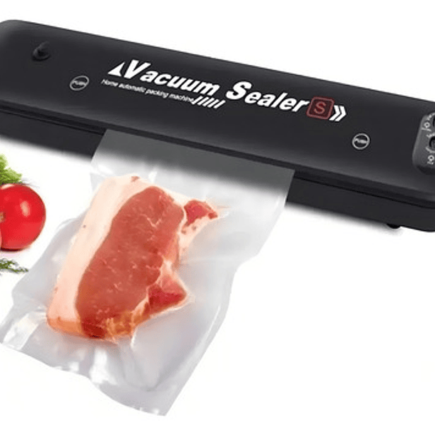 Maquina Selladora Al Vacío Alimentos Sellador + Bolsas Color Negro 1