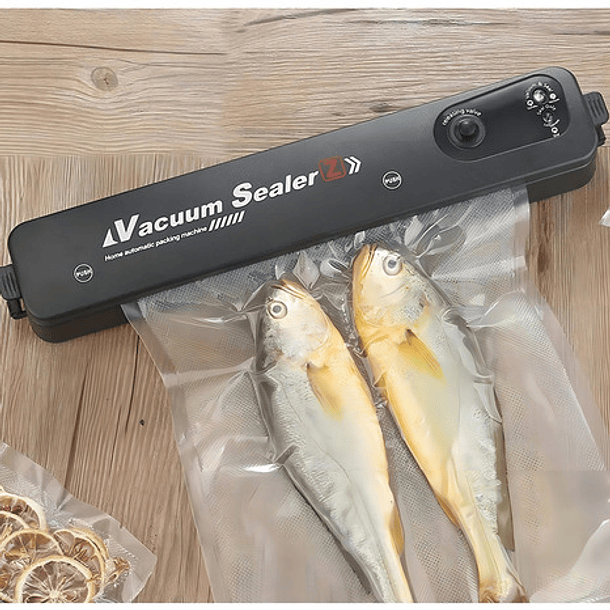 Maquina Selladora Al Vacío Alimentos Sellador + Bolsas Color Negro 3