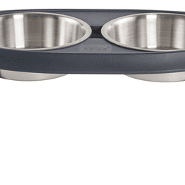 Dexas Alimentador Doble Para Mascotas De Altura Ajustable C. Color Cuencos De Acero Inoxidable 1