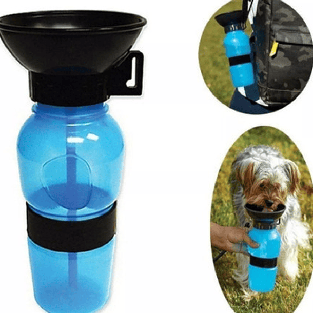 Bebedero Aqua Dog Azul 500 Ml Botella De Paseo 3