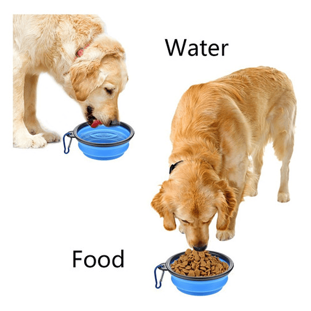 Plato De Goma Plegable Portátil De Mascotas Perro Y Gato Color Verde Oscuro 8