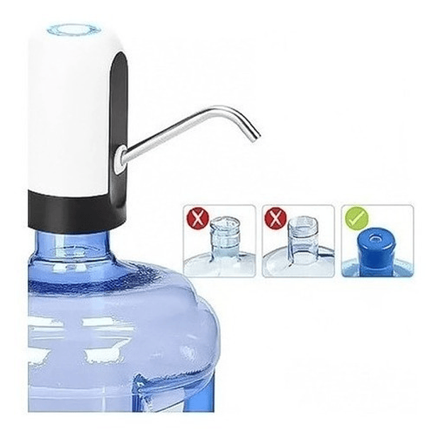 Dispensador Electrico De Agua Recargable Para Botellones Color Blanco 3