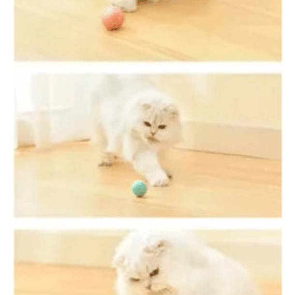 Pelota Inteligente Pet Gravity, Juguete Recar Para Gatos De Color Azul Claro 7