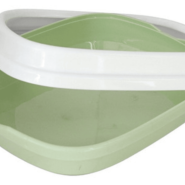 Arenero Para Gatos Con Pala Recogedora Mediana 47x40x14 Cm Color Verde 4