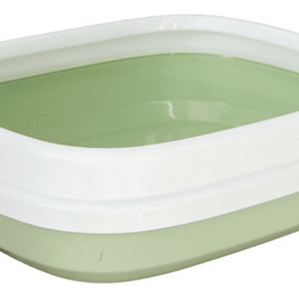 Arenero Para Gatos Con Pala Recogedora Mediana 47x40x14 Cm Color Verde 6