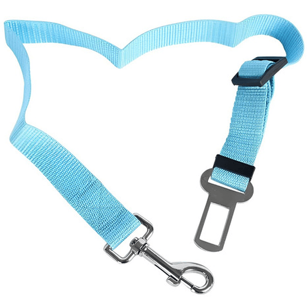Correa Perros Auto Cinturon Seguridad Correas Cinturon Gatos Color Celeste 2