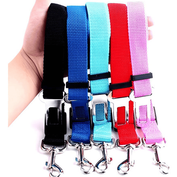 Correa Perros Auto Cinturon Seguridad Correas Cinturon Gatos Color Celeste 8