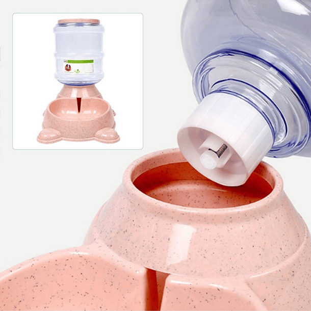 Dispensador De Agua Bebedero Para Mascota Perros Gatos Color Azul 9