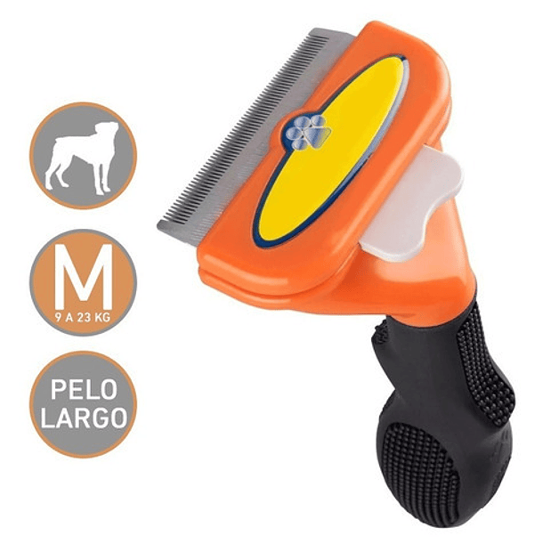 Cepillo Peine Perro Pelo Largo M Deslanador Premium Funamei Color 1