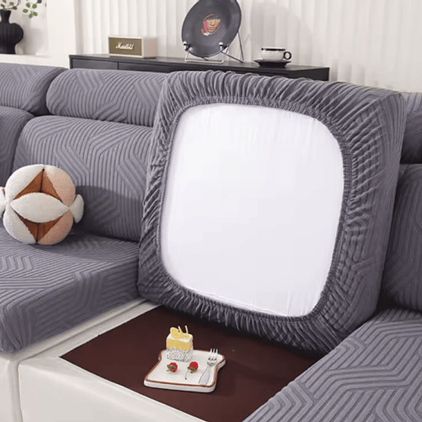 Pack De 5 Fundas De Asiento Para Cojines De Sofa  Cuadrille 7