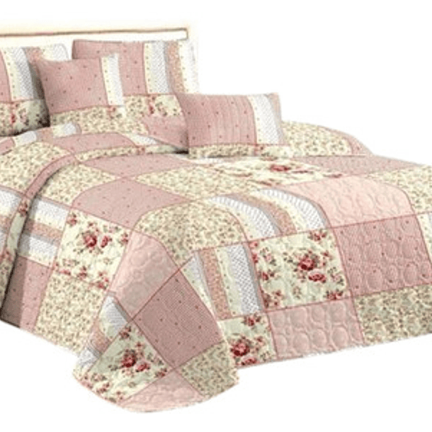 Cubrecama Quilt De Verano + Juego De Sabanas 2 Plazas 14