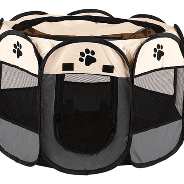 Corral Para Mascotas Talla Xl Jaula De Perros Gatos Conejos Color Blanco Gris Diseño Bicolor 2