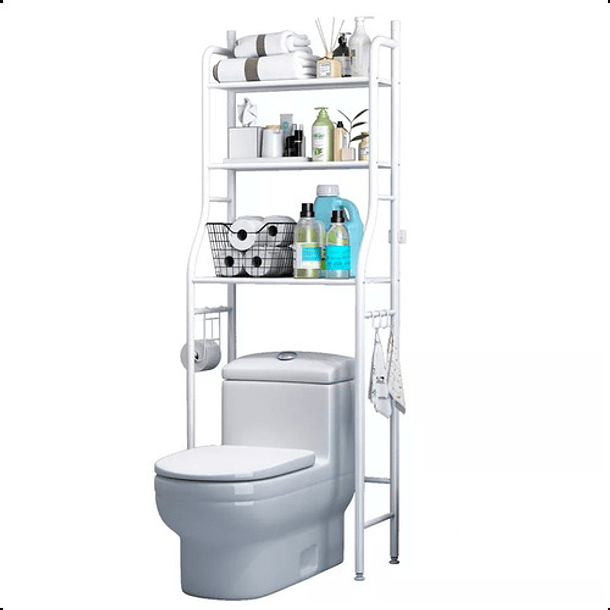 Estante Mueble Organizador De Baño 3 Niveles Repisa Color Blanco 2