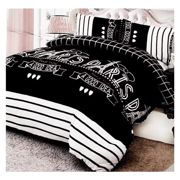 Cobertor Chiporro Grueso 2 Plazas Modelo Paris + 2 Fundas Chiporro Paris