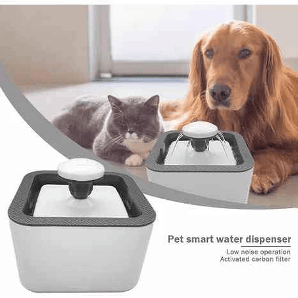 Bebedero Para Mascotas Dog Cat Dispensador Electrico Con Capacidad De 2l Color Gris 3