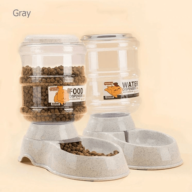 Dispensador De Agua Mascotas Perro Gato 3.8 L Automatico Color Gris 1