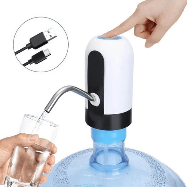Dispensador Electrico De Agua Recargable Para Botellones Color Blanco 3