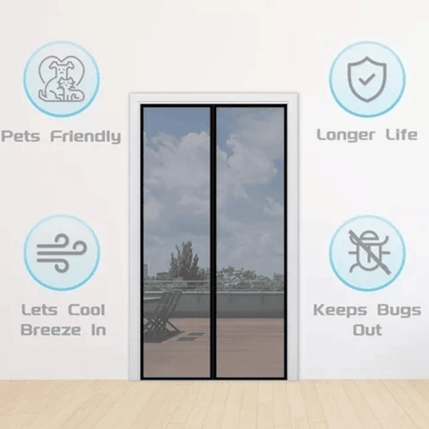 Malla Cortina Mosquitero Magnético Anti Insectos 6