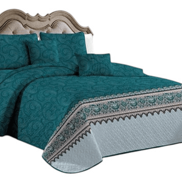 Cobertor Quilt De Verano + Juego De Sabanas 2 Plazas 3