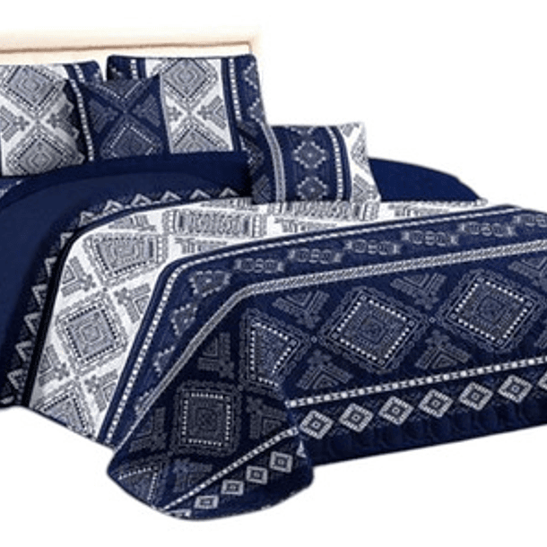 Cobertor Quilt De Verano + Juego De Sabanas 2 Plazas 10