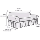 Cubre Sofa Sillón 100% Algodón Turco 3+1+1 Color Gris Lisa Diseño 5 2