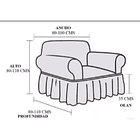 Cubre Sofa Sillón 100% Algodón Turco 3+1+1 Color Gris Lisa Diseño 5 3
