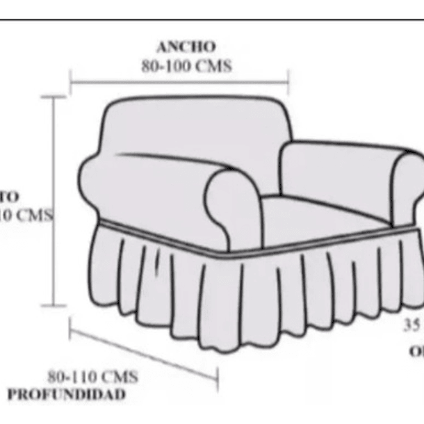Cubre Sofa Sillón 100% Algodón Turco 3+1+1 Color Gris Lisa Diseño 5 3