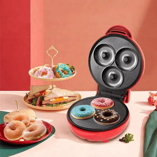 Máquina Para 3 Mini Donas Postres Donuts Antiadherente 2