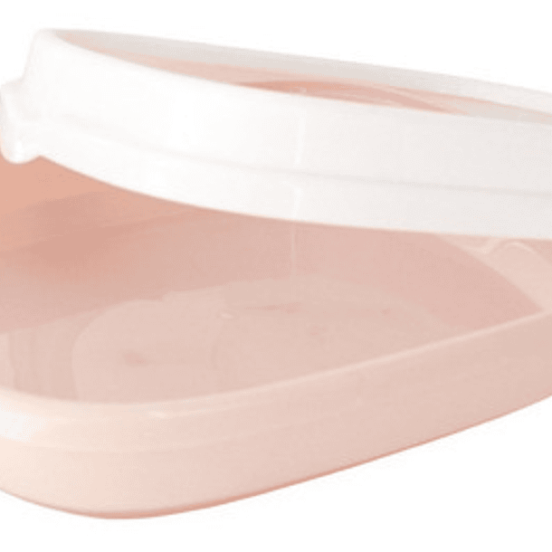 Arenero Para Gatos Con Pala Recogedora Mediana 47x40x14 Cm Color Rosa 3