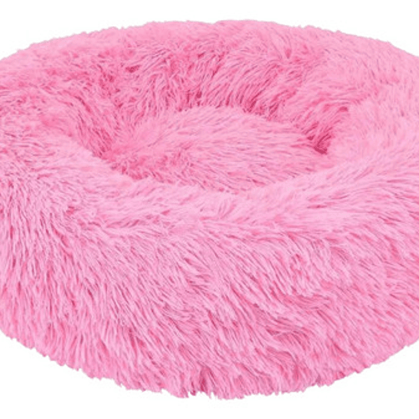 Cama De Felpa Suave Antiestrés Para Perros Y Gatos 50cm Rosa Color Rosado 5
