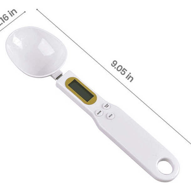 Cuchara Pasteleriacl Medidor Gramera Pesa Digital Cocina Pesa Alimentos Gramera Cocina Electronica Capacidad Máxima 500g Color Blanco  2